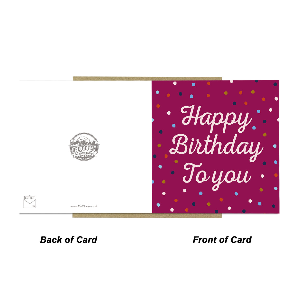 Happy Birthday Cards For Her With Envelope Polka Dot Card