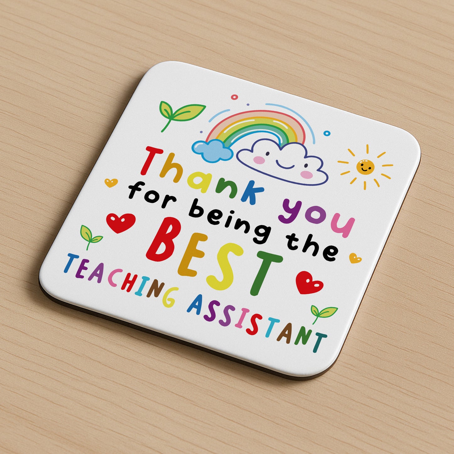 Best Teaching Assistant Gift From Student Teacher Coaster