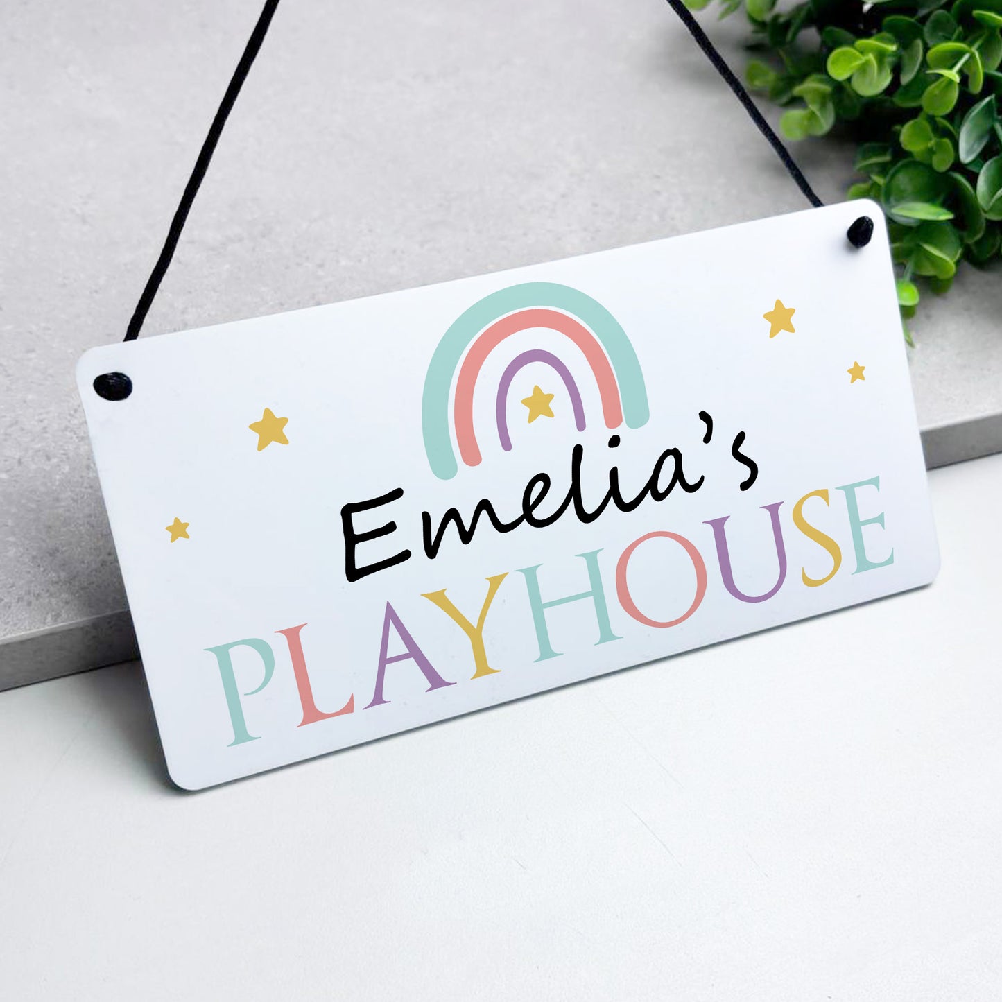 Personalised Cute Child's Playhouse Sign For Outdoor Kids Gift