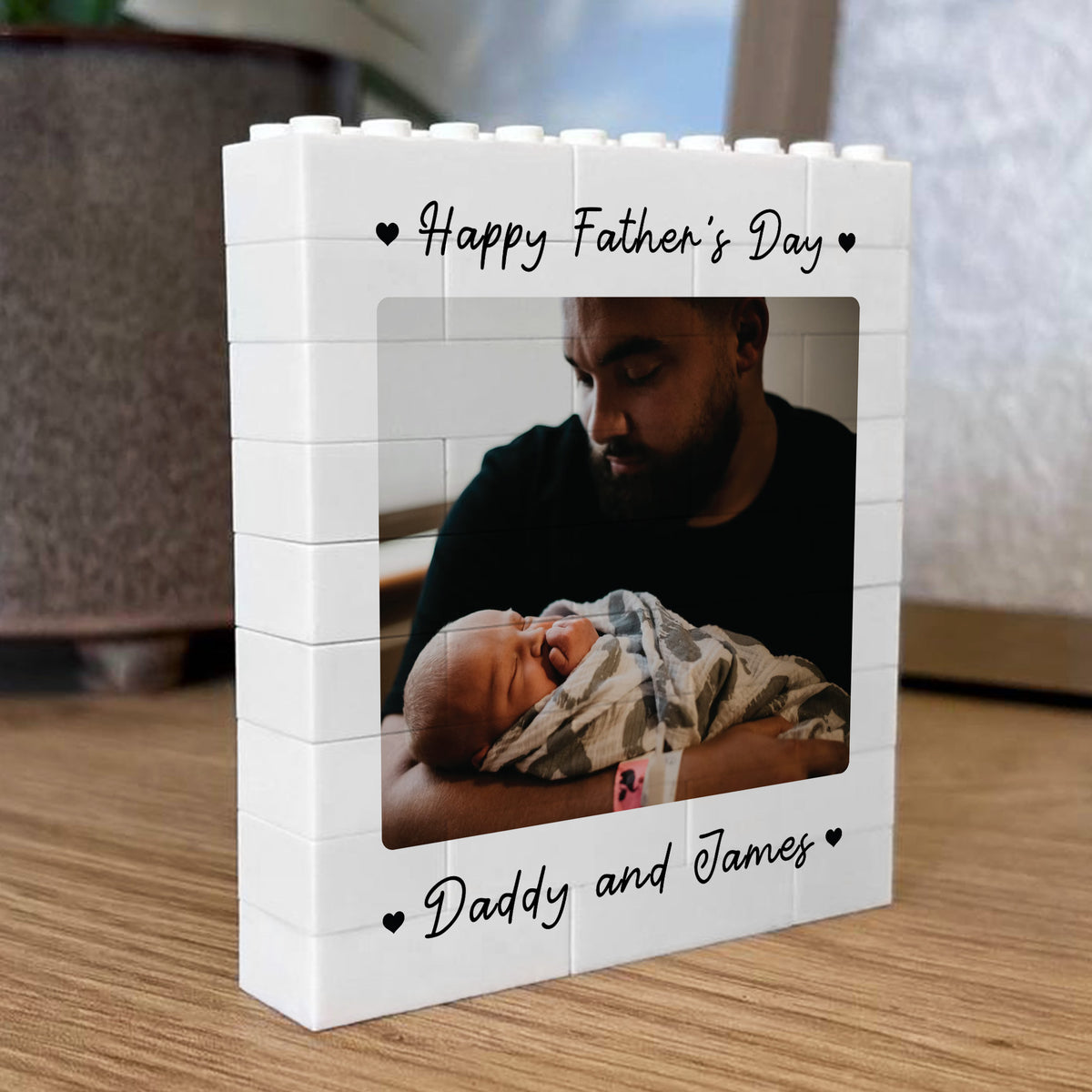 Personalised Brick Photo Block Gift For Fathers Day Daddy