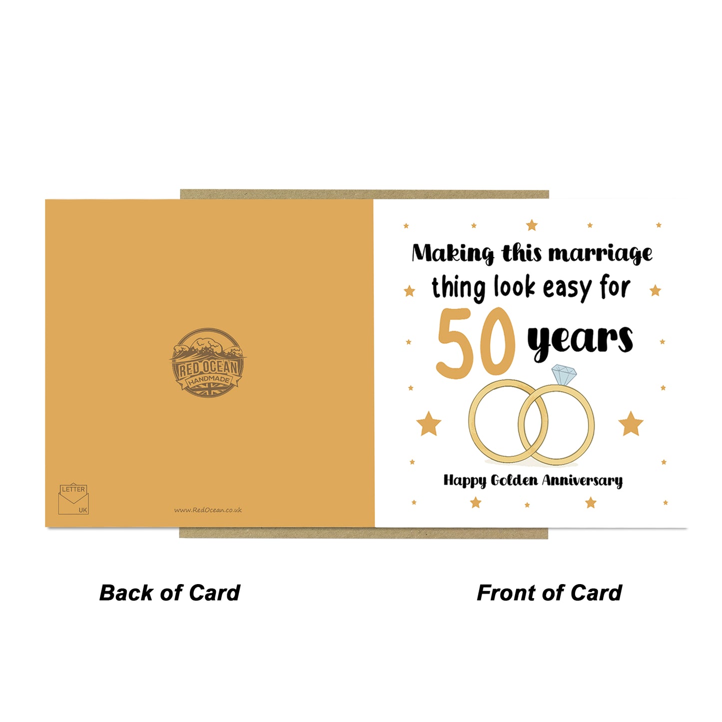 50th Wedding Anniversary Card For Husband Wife Couple