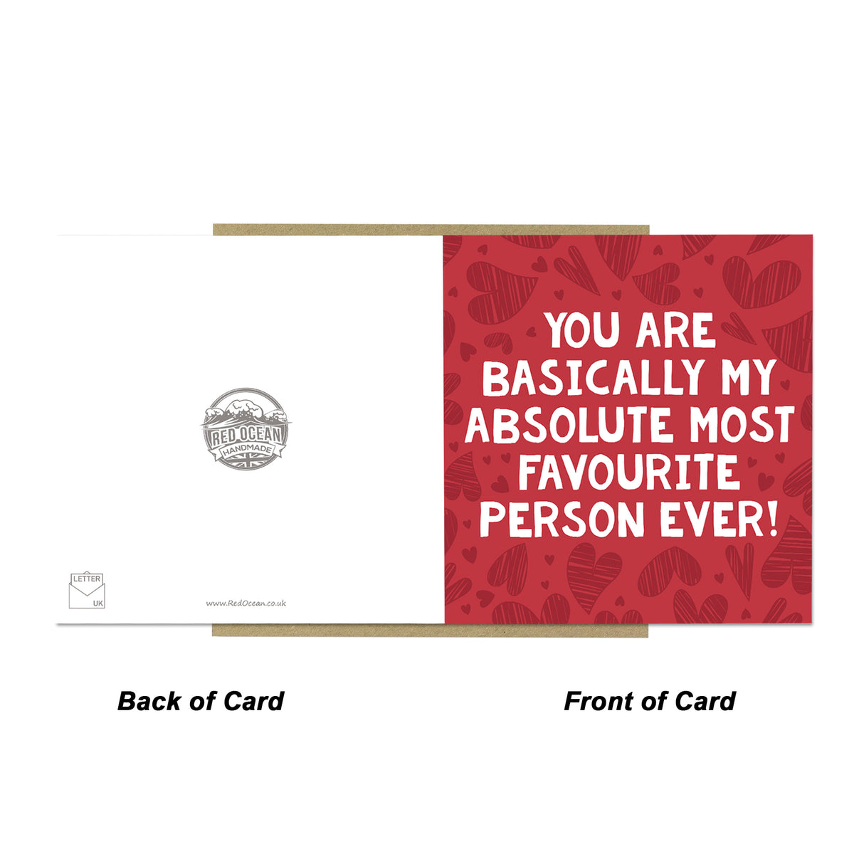 Valentines Card For Him Her MOST FAVOURITE PERSON EVER