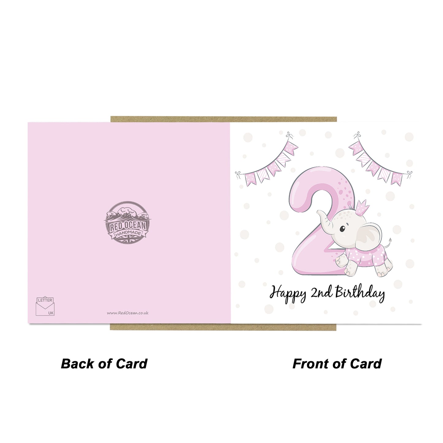 2nd Birthday Card For Girl Daughter 2nd Birthday Card Niece