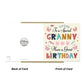 Granny Birthday Card Happy Birthday Card For Grandma Granny