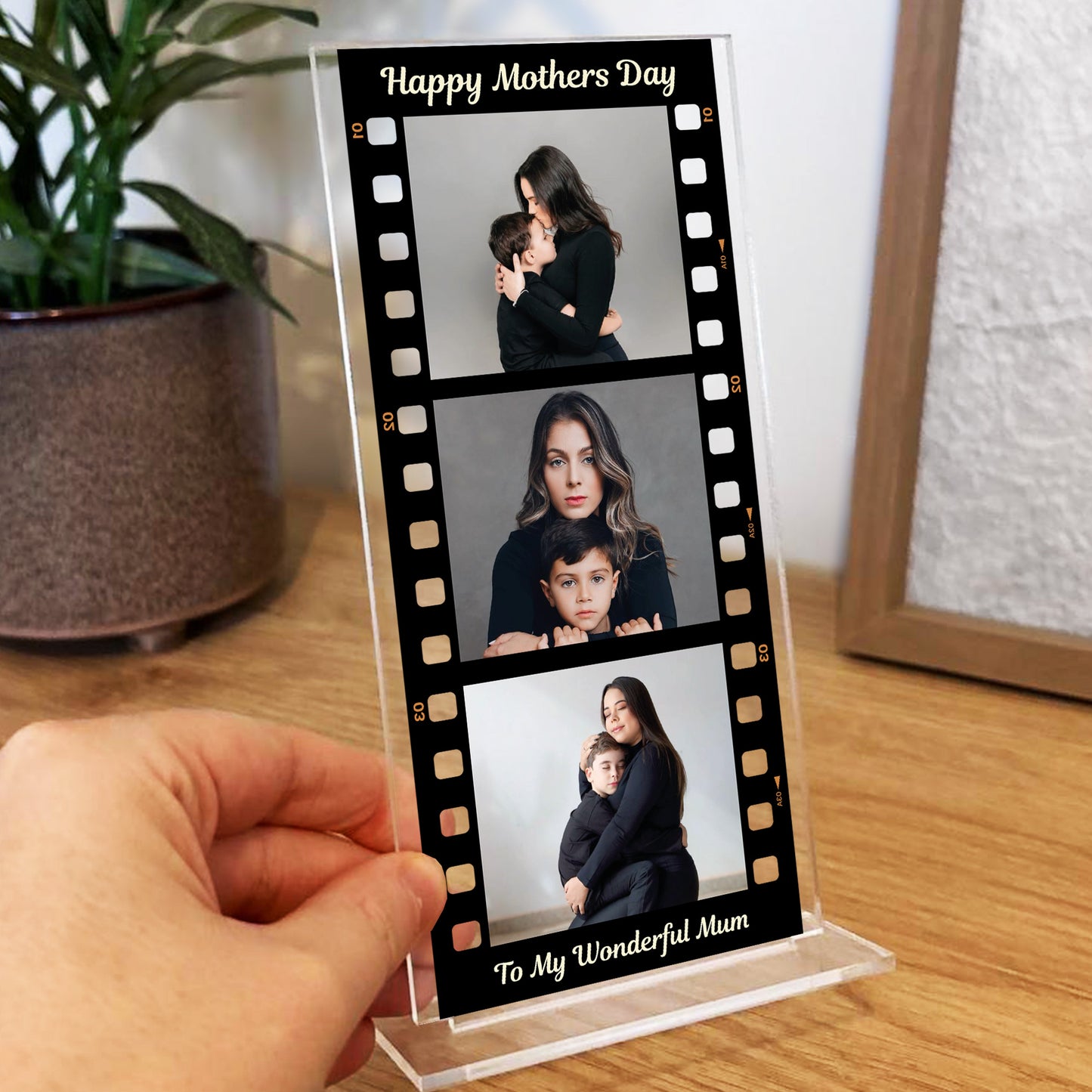 Personalised Film Photo Plaque Mum Photo Collage Wonderful Mum