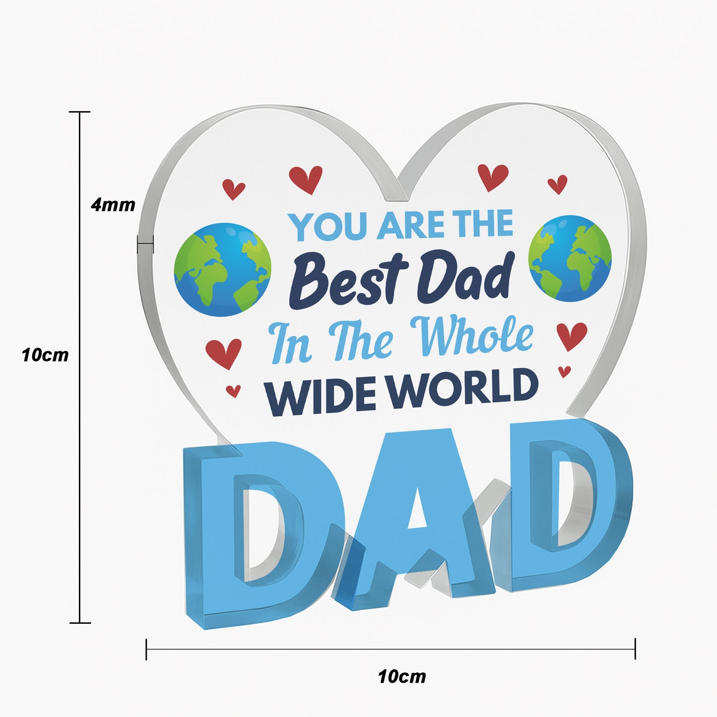 Gifts For Dad Birthday Gifts Plaque BEST DAD IN THE WORLD
