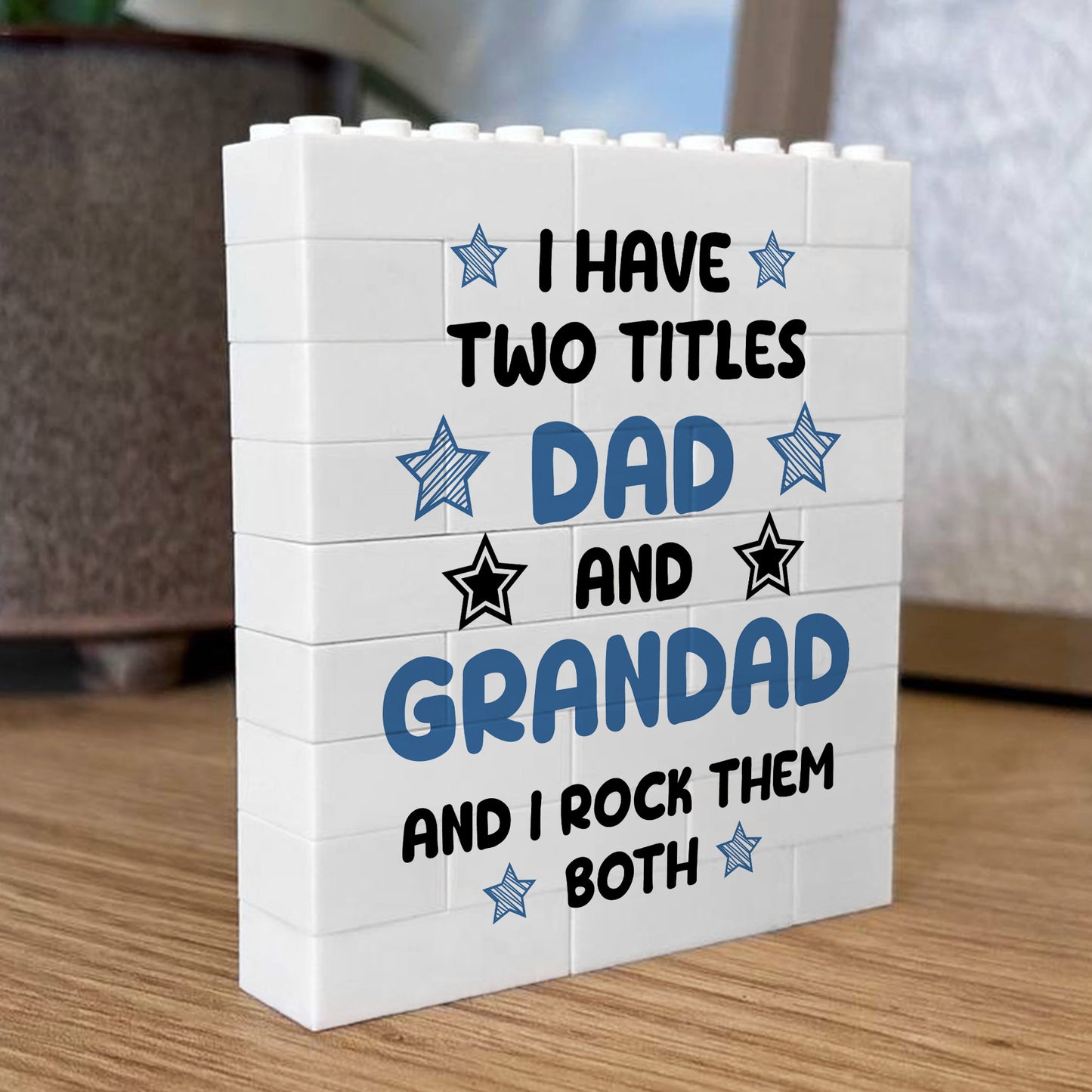 Funny Dad Grandad Gift For Fathers Day Birthday Building Block