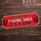 Shed Sign Novelty Home Bar Sign Garden Shed Wall Plaque Garage