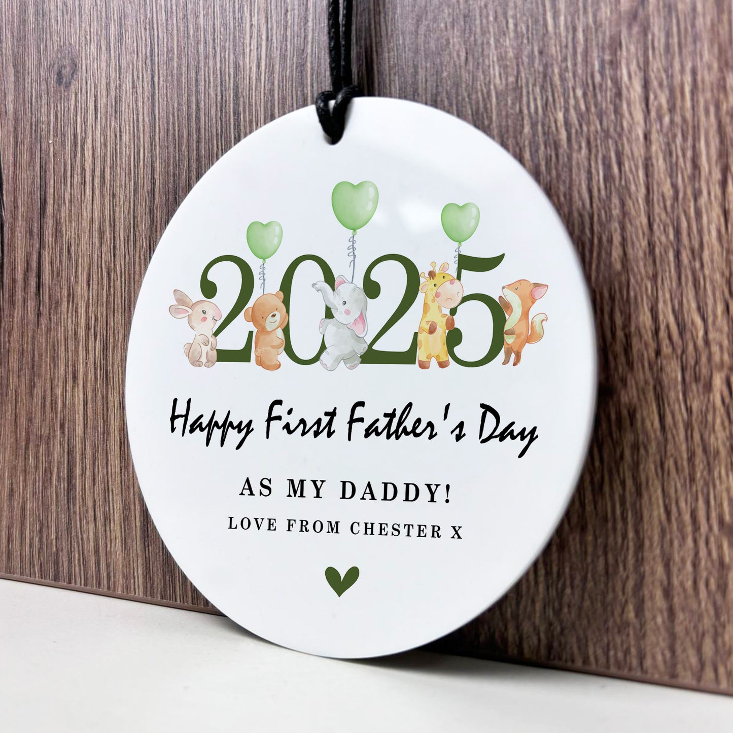 First Fathers Day Personalised Hanging Plaque Gift For Daddy 1st