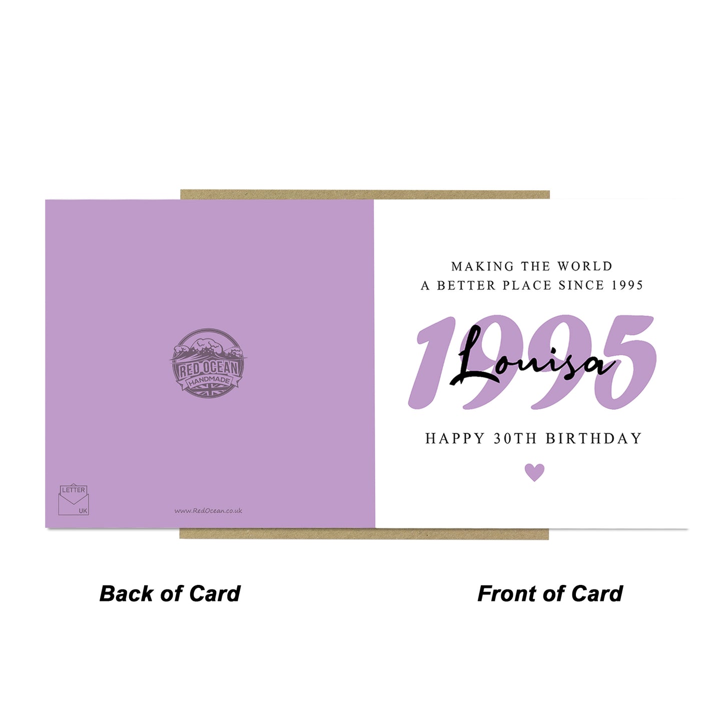 Personalised 30th Birthday Card For Mum Auntie Sister Friend