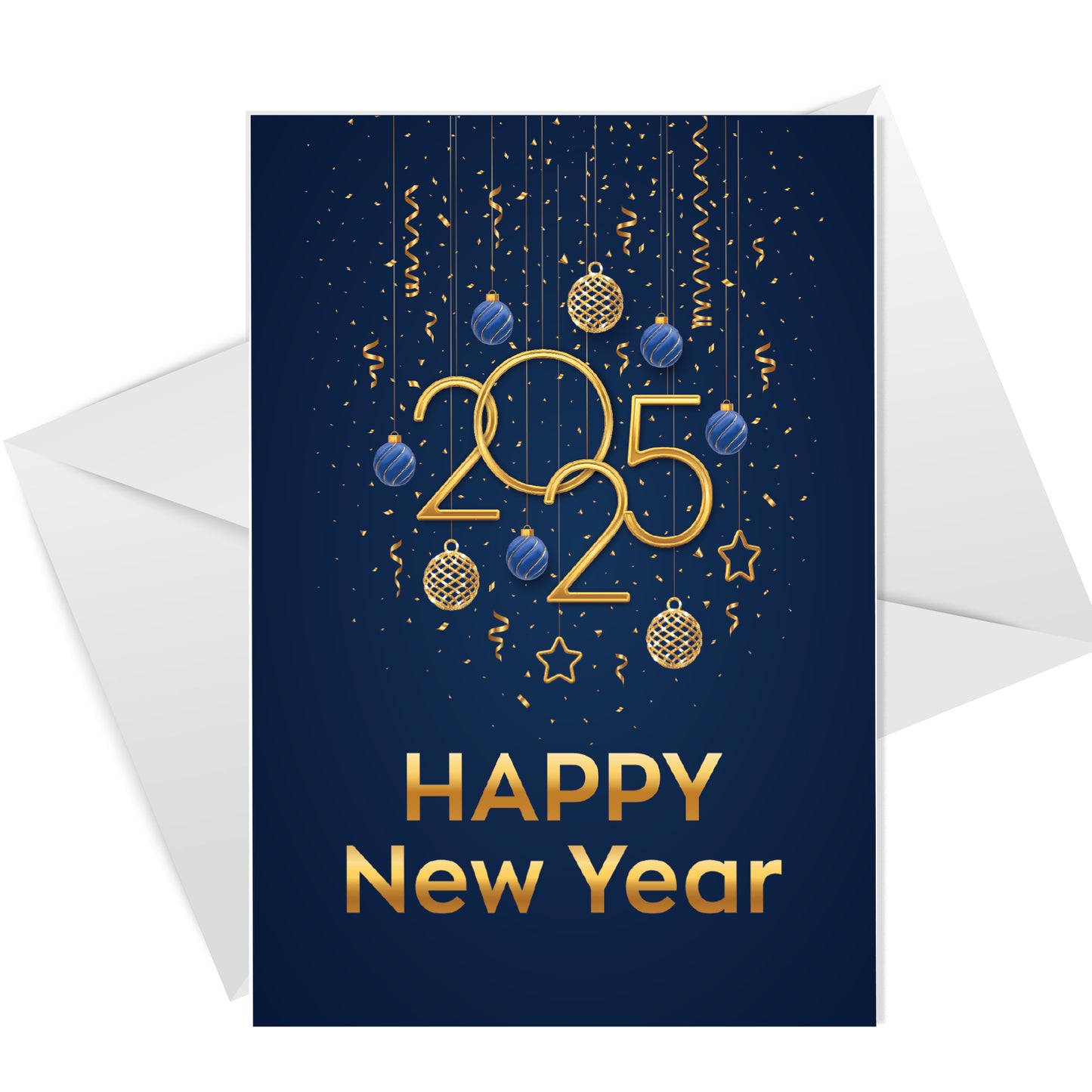 Happy New Year 2025 Cards Pack of 6 New Year Greeting Cards