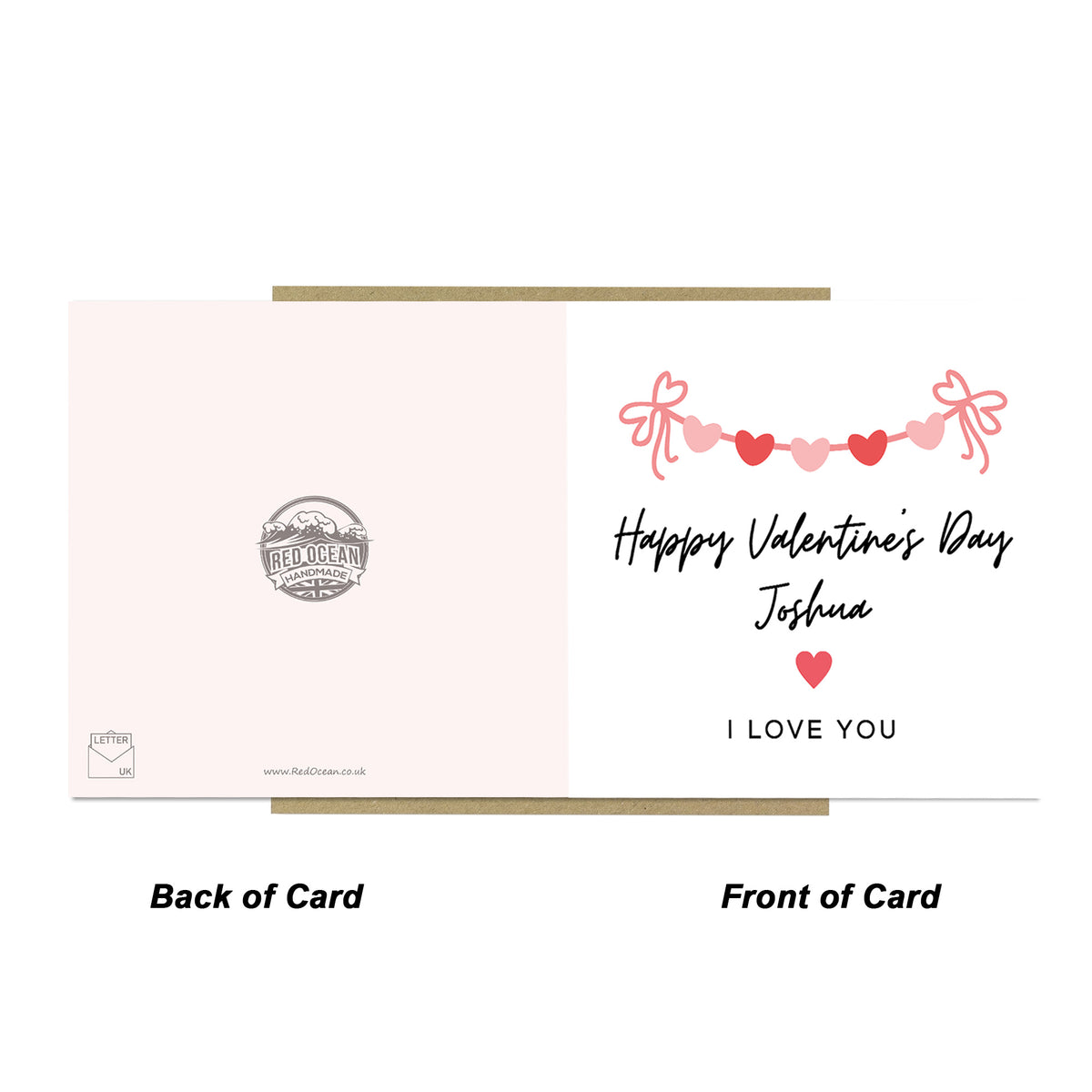 Personalised Happy Valentines Card, Valentines Card For Him Her