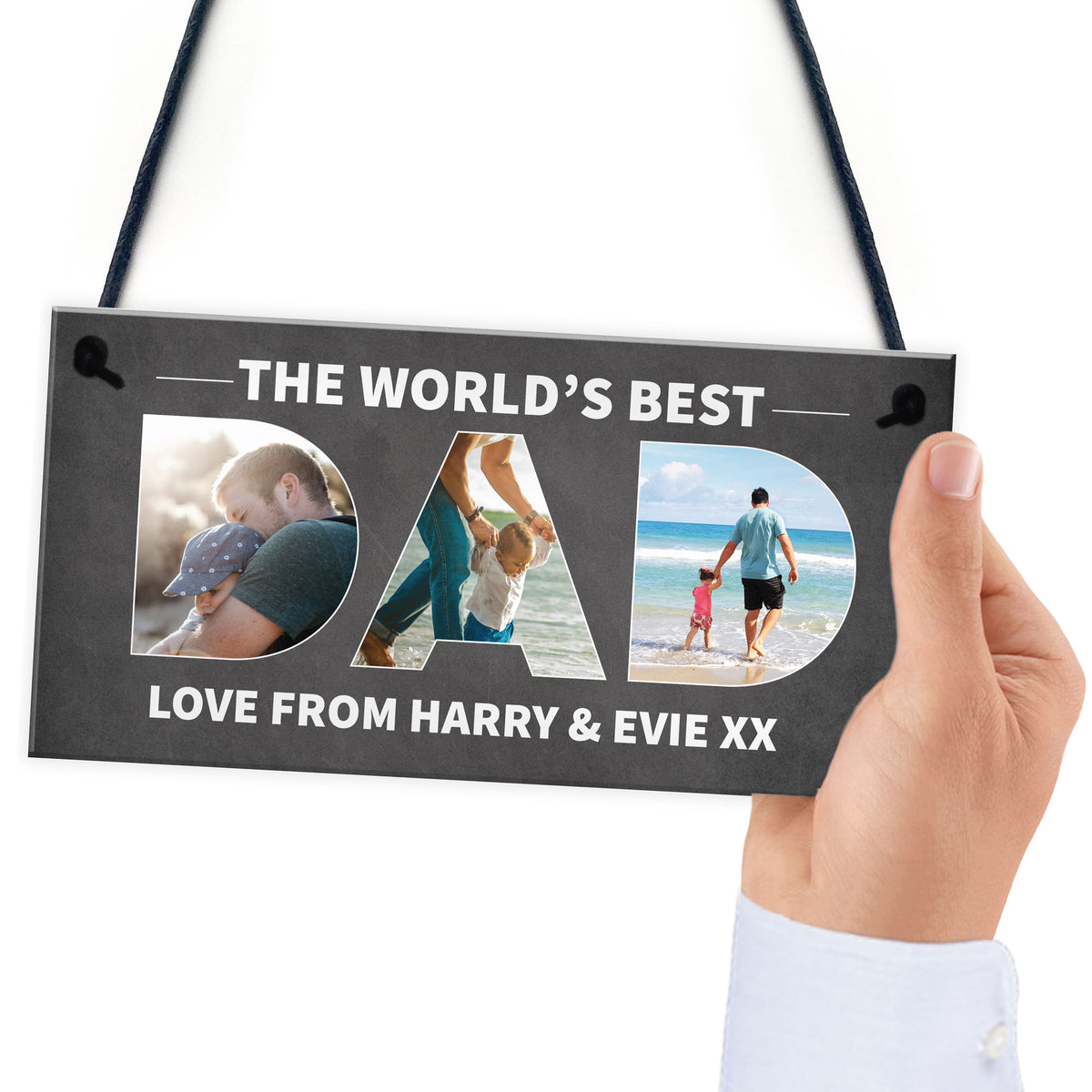Personalised Gift For Dad Hanging Photo Plaque Dad Gift