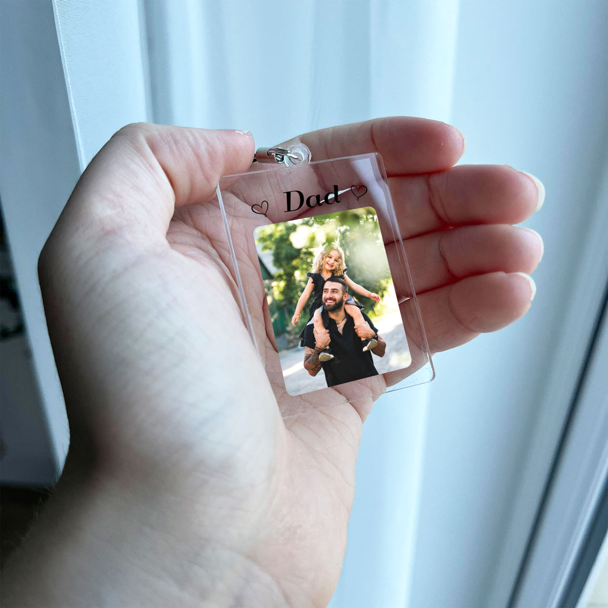 Dad Keyring Gifts Personalised Dad Photo Keychain Birthday