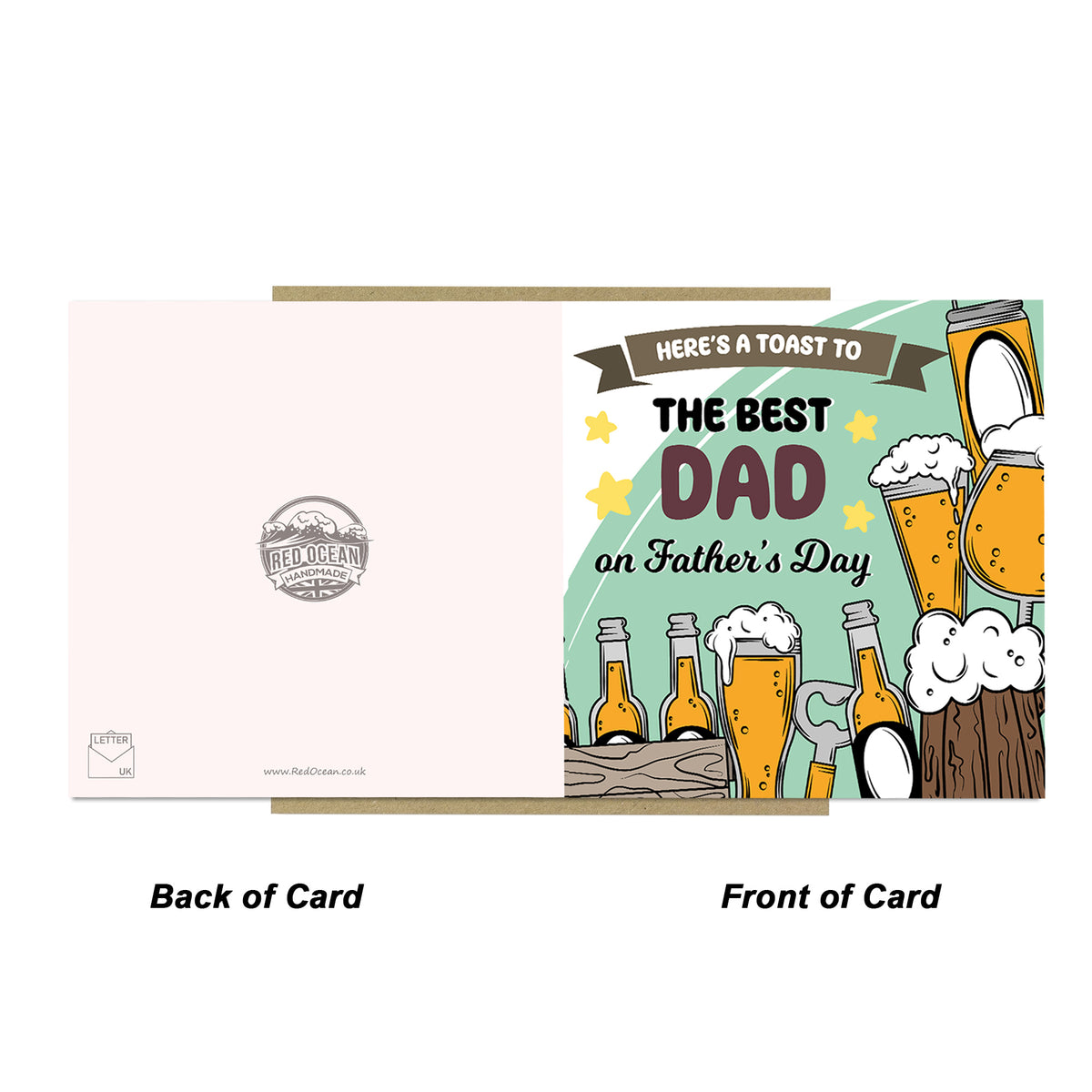 Fathers Day Best Dad Card From Daughter Son Novelty Beer Father