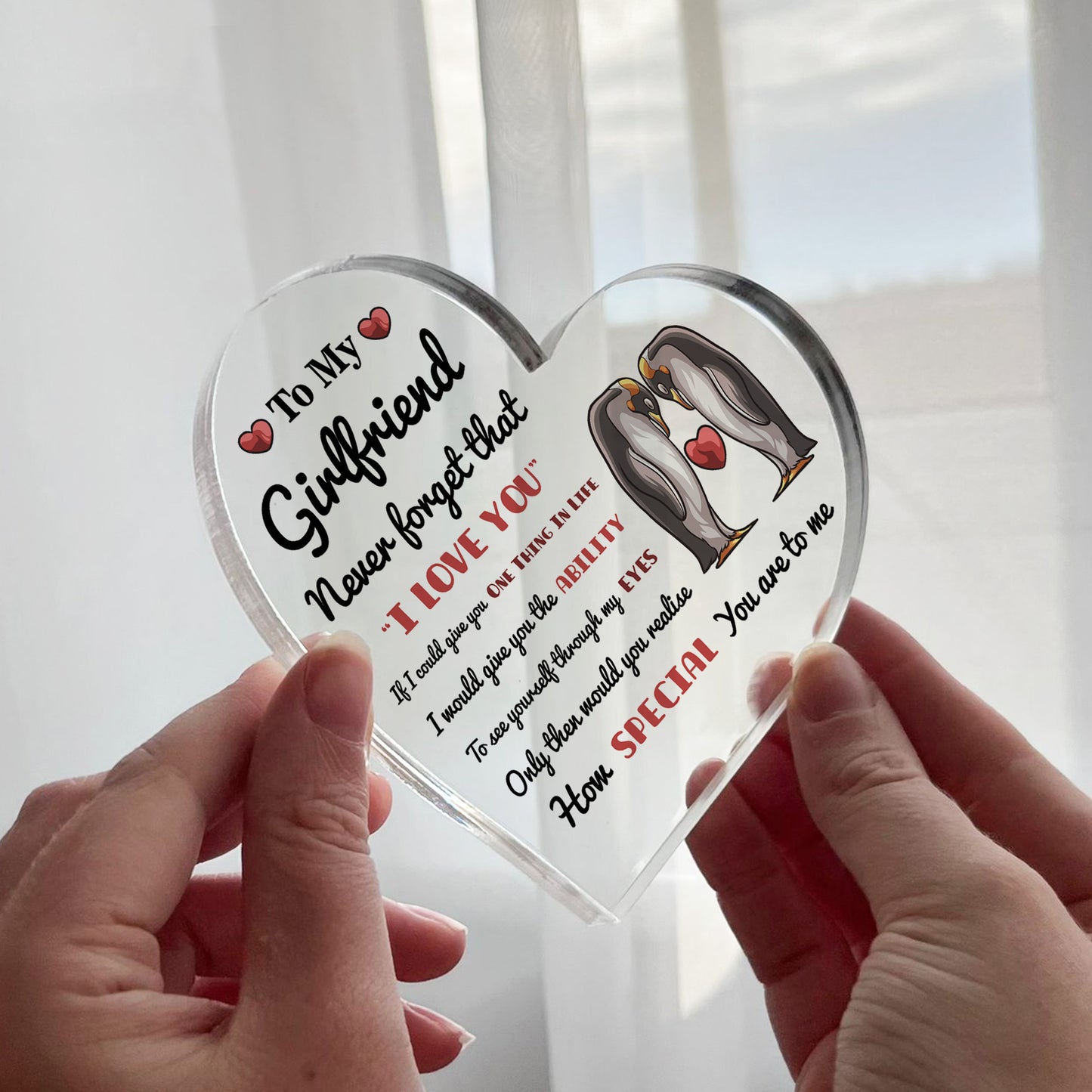 Never Forget That I Love You Gift For Girlfriend Acrylic Plaque