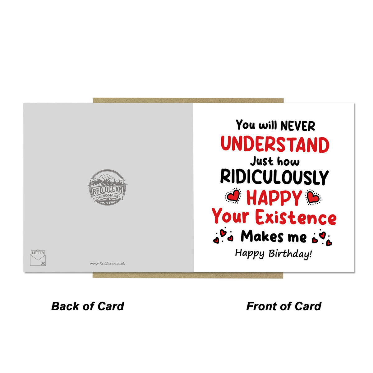 Romantic Birthday Card Your Existence Makes Me Birthday Card
