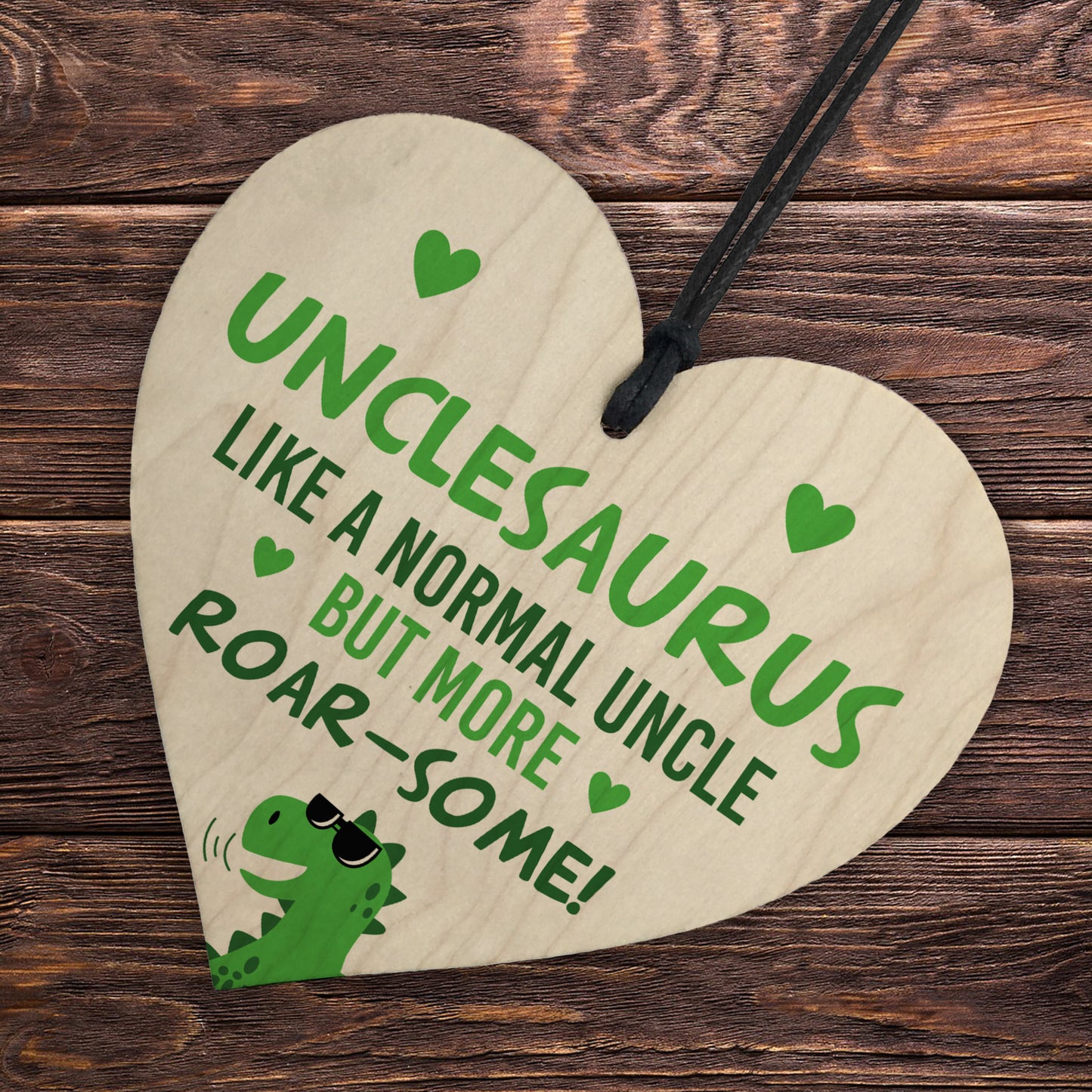 Funny Gift For Uncle Hanging Wood Heart Roar Some Uncle Novelty