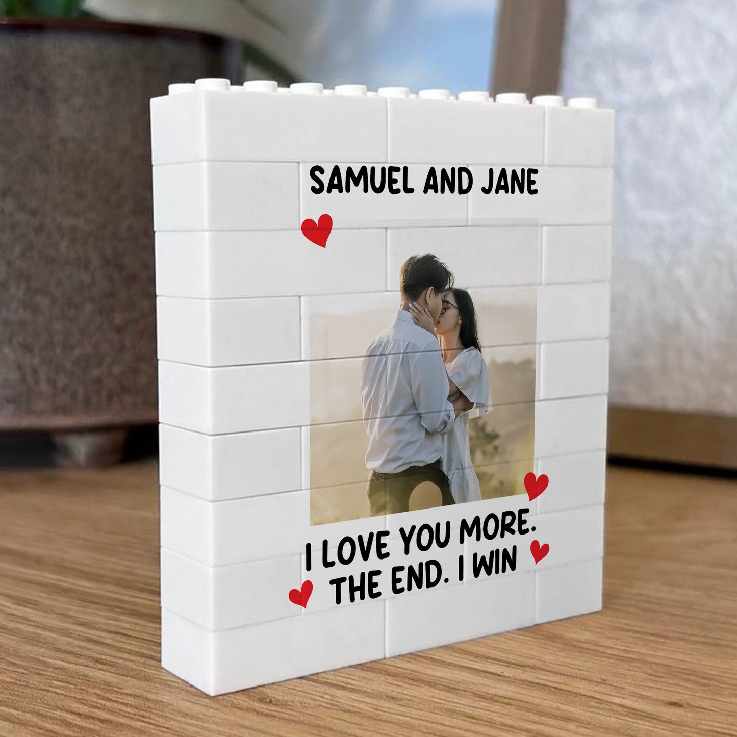 Personalised Photo Block Gift For Boyfriend Girlfriend Husband