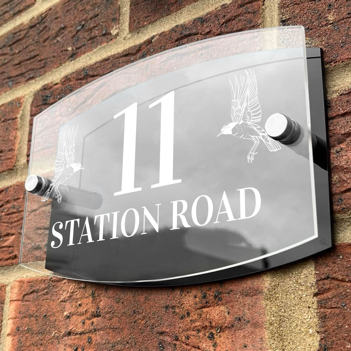 Modern House Signs Plaques Acrylic & Aluminium Door Number