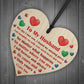 Gifts for Husband Wood Heart Romantic Gifts for Him Husband