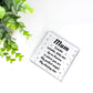 Mum Memorial Plaque For Mothers Day Birthday In Memory Plaque