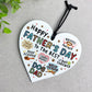 Fathers Day Gift From Dog Funny Gift For Dad Hanging Heart