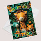 3rd Birthday Card for Boys Girl Jungle Animals Birthday Card