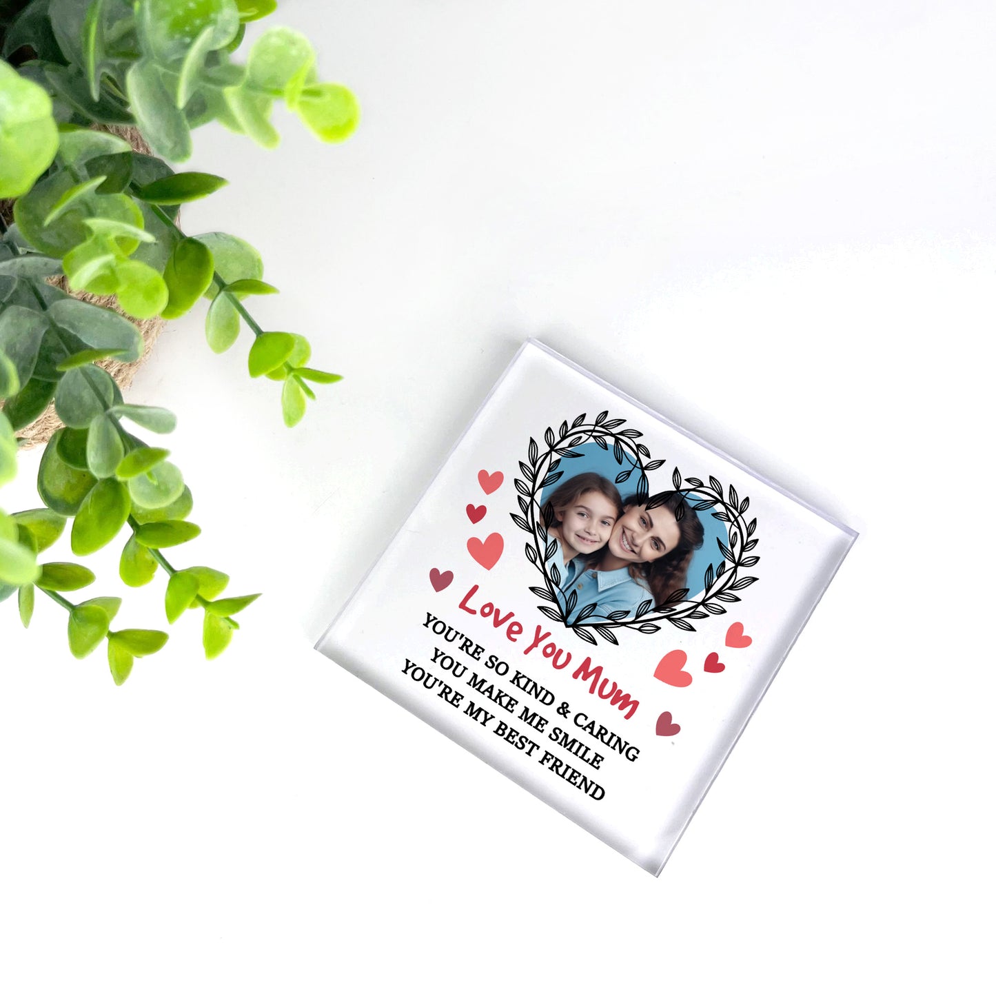 LOVE YOU MUM Gift For Mothers Day Personalised Photo Block
