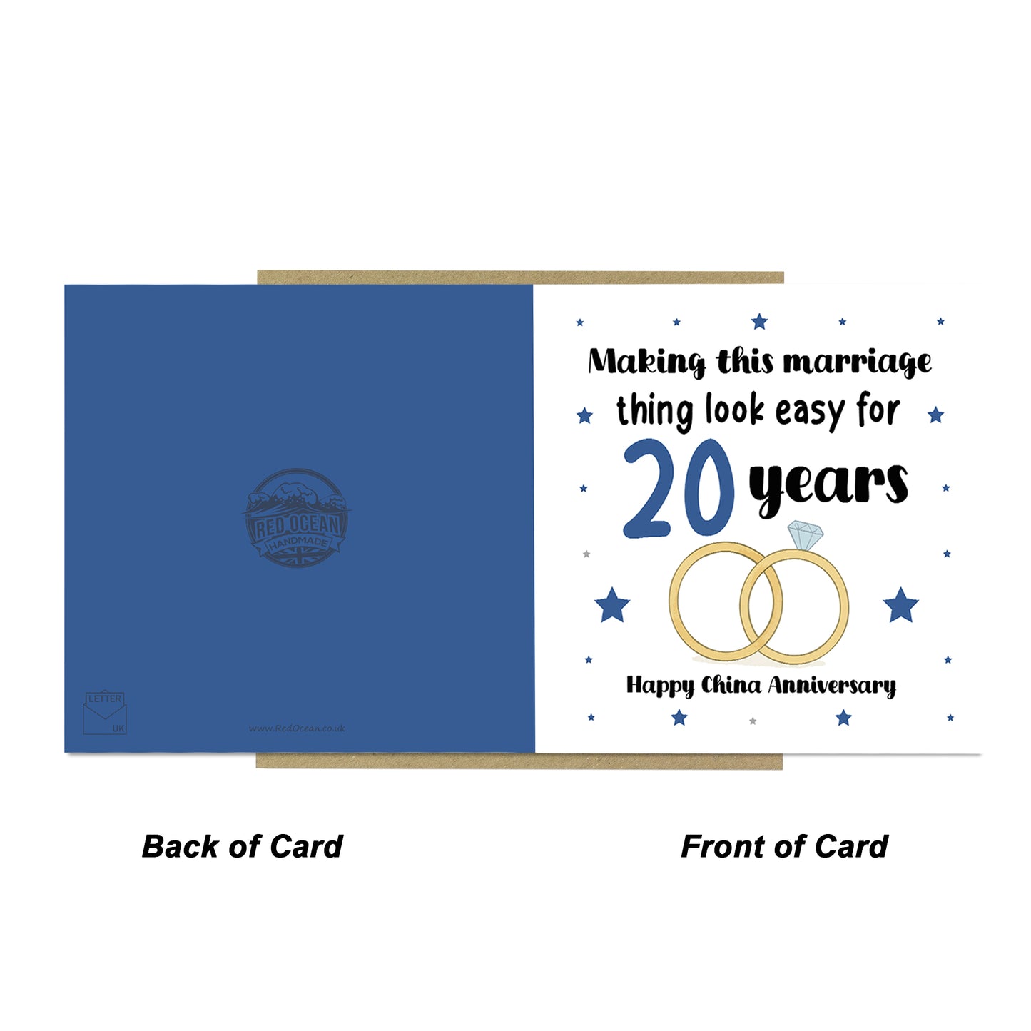 20th Wedding Anniversary Card For Husband Wife Couple