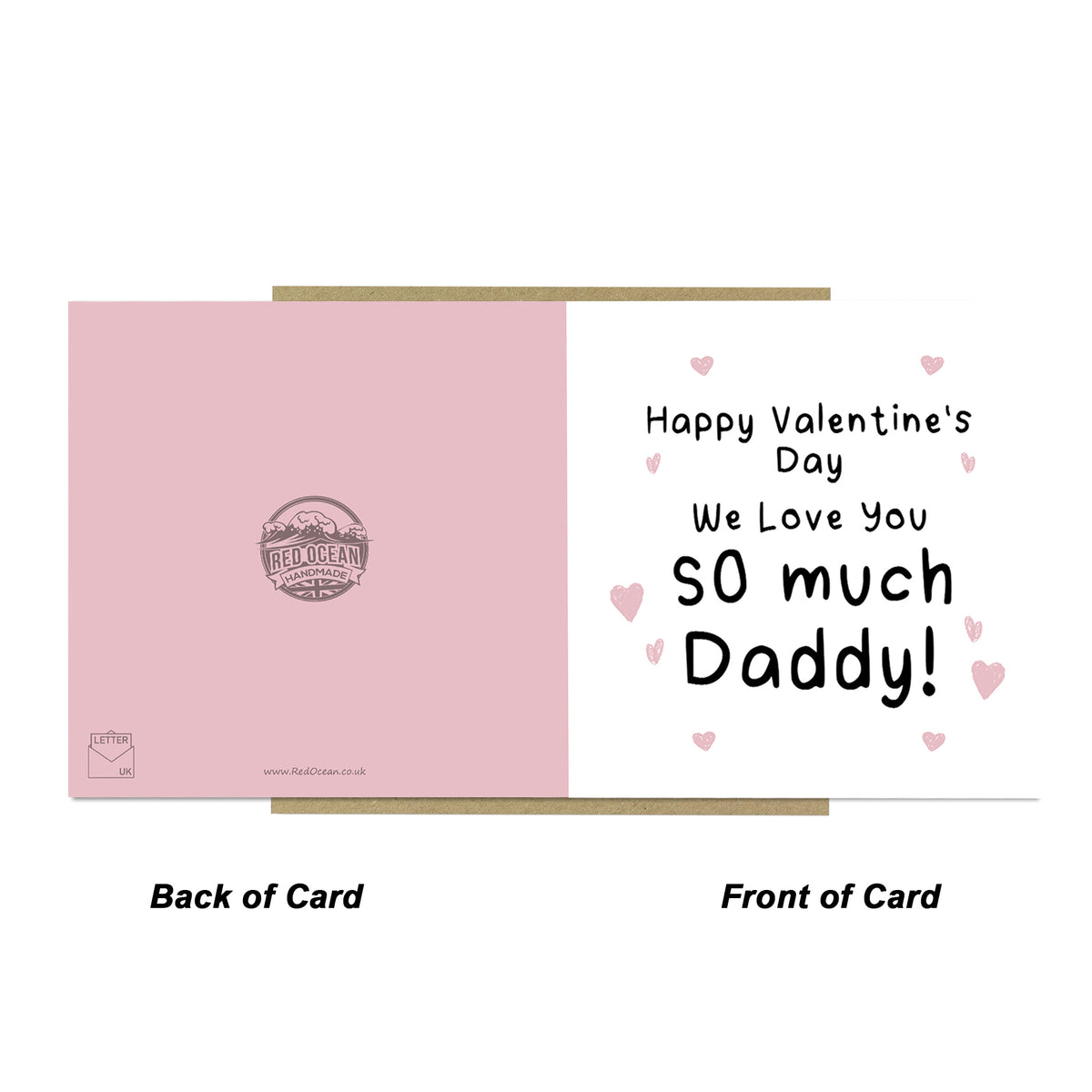 Daddy Valentine Card Daddy Valentines Gift From Daughter Son