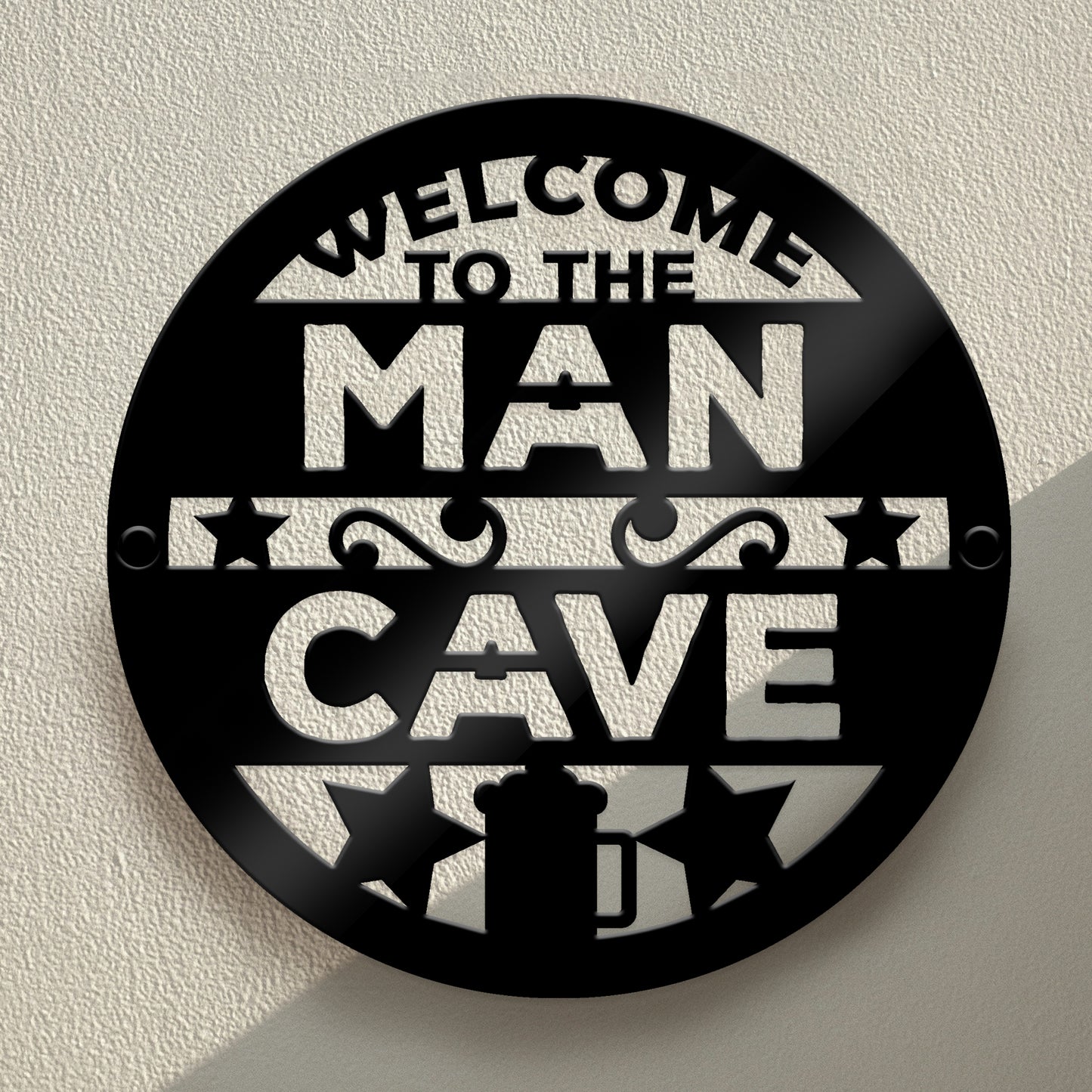 Man Cave Sign Wall Mounted Plaque Garage Workshop Garden Shed