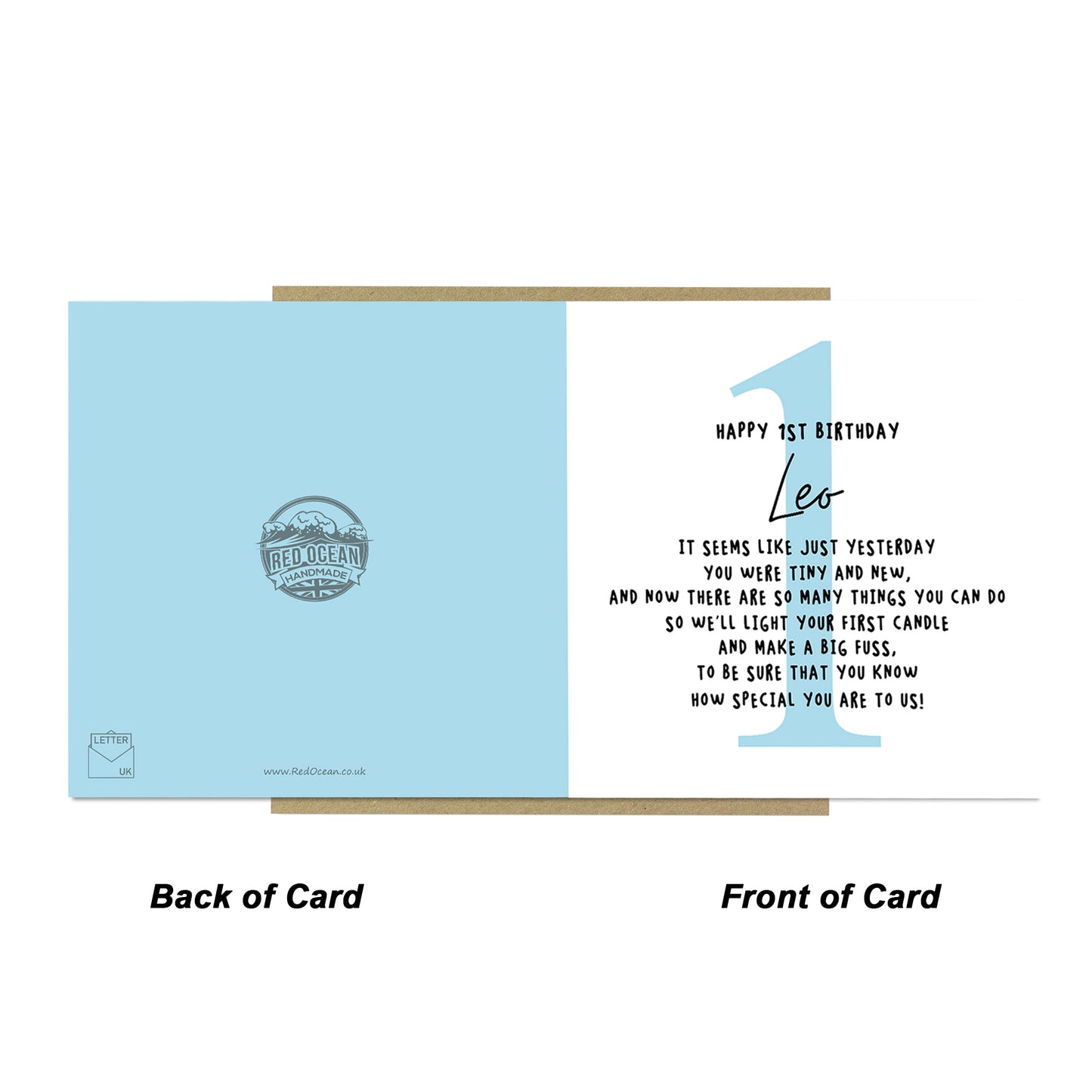 Personalised Happy 1st Birthday Card Son Grandson Nephew Godson