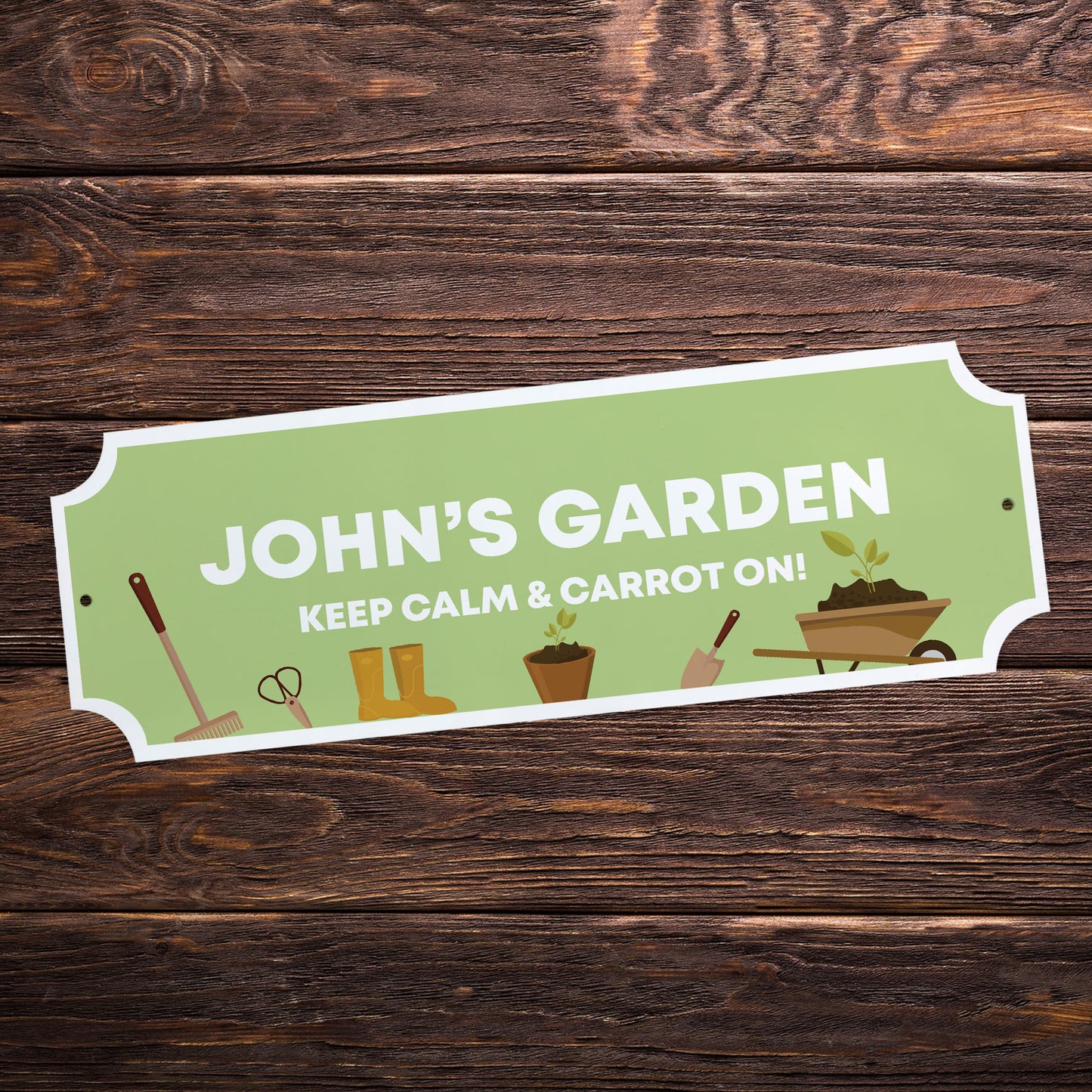 Garden Sign Personalised Home Decor Plaque For Garden 300x100mm