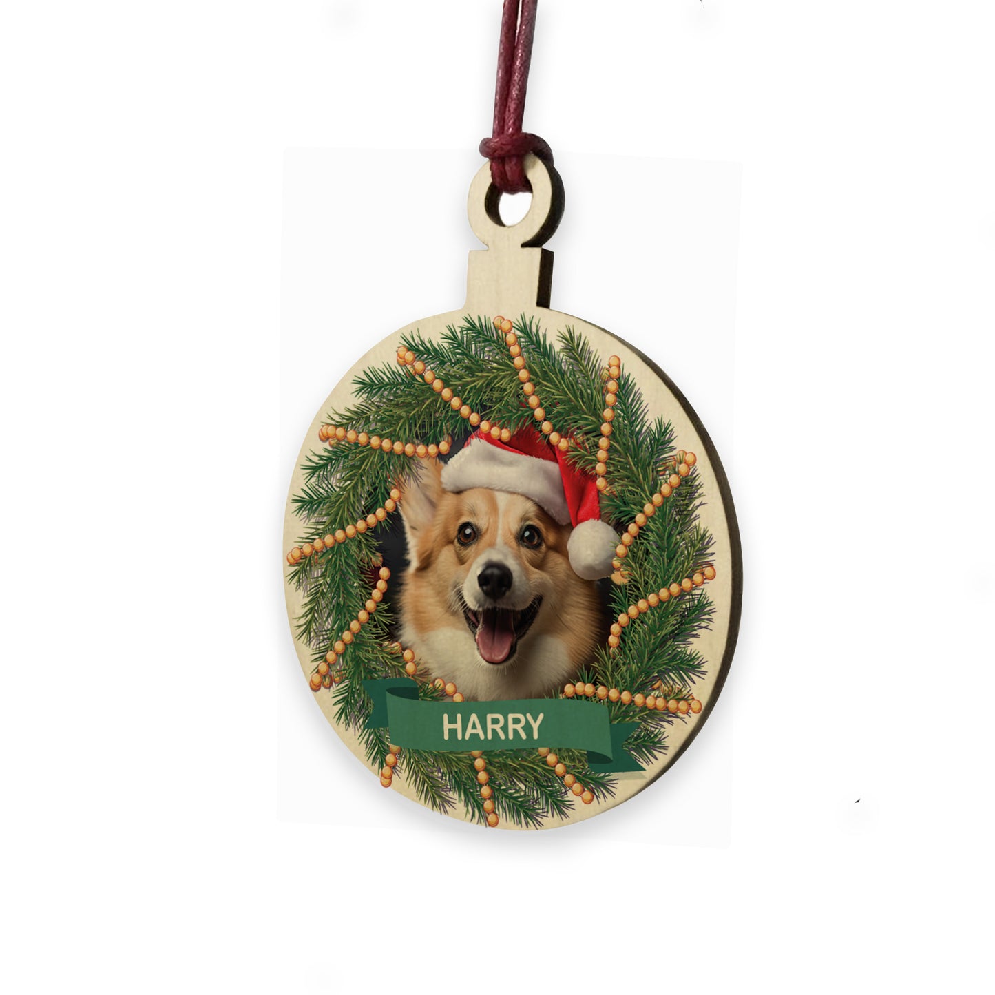 Personalised Dog Christmas Bauble Custom Pet Christmas Ornament