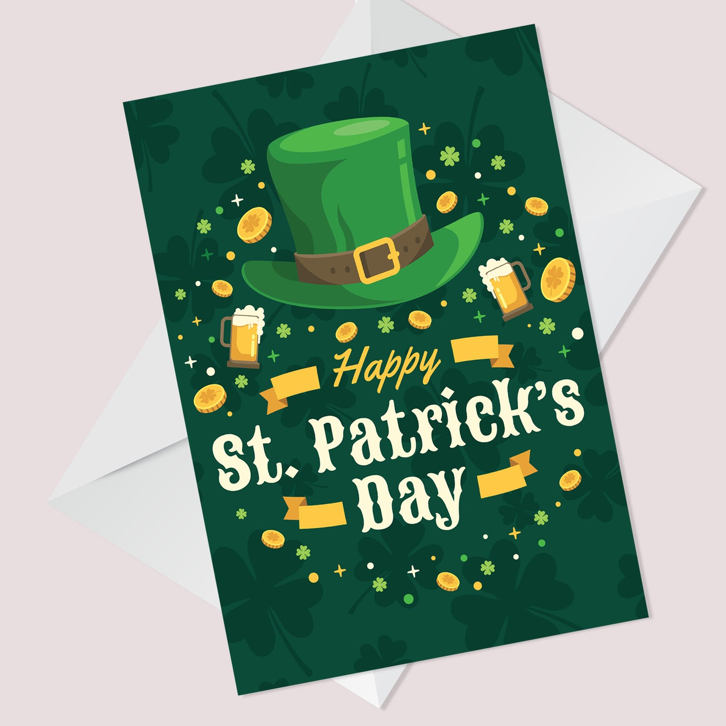Happy St Patricks Day Greetings Card For Friends Family Mum Dad