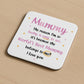 Gifts For Mummy MUMMY COASTER Mummy Birthday Gift From Daughter