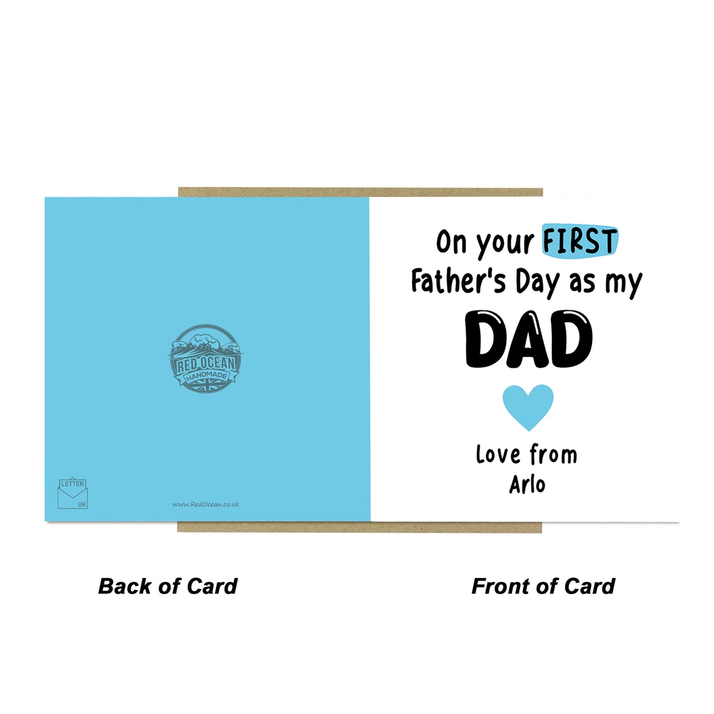 First Fathers Day Card For Dad Daddy Personalised Dad Card