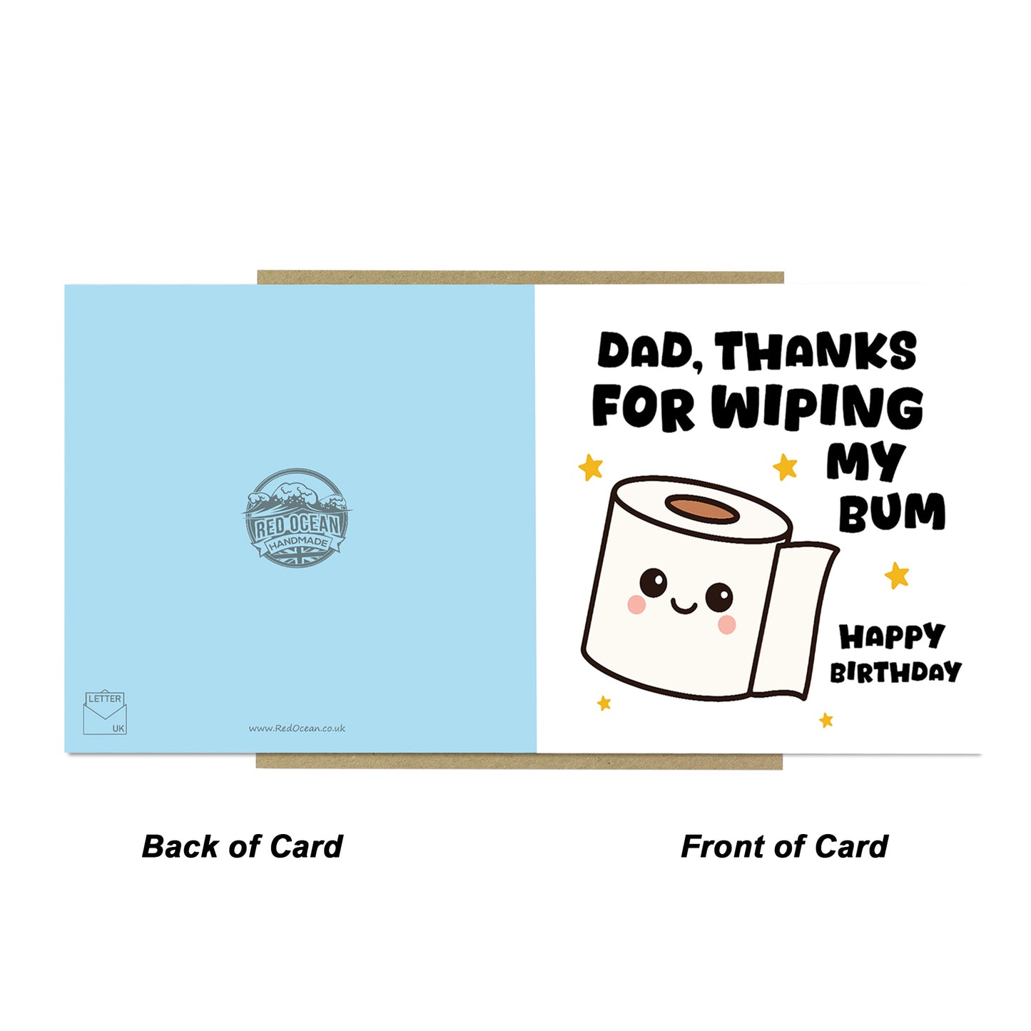 Funny Birthday Card For Dad Thanks For Wiping My Bum Card Joke