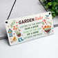 Garden Sign For Outside Hanging Robin Garden Rules Sign