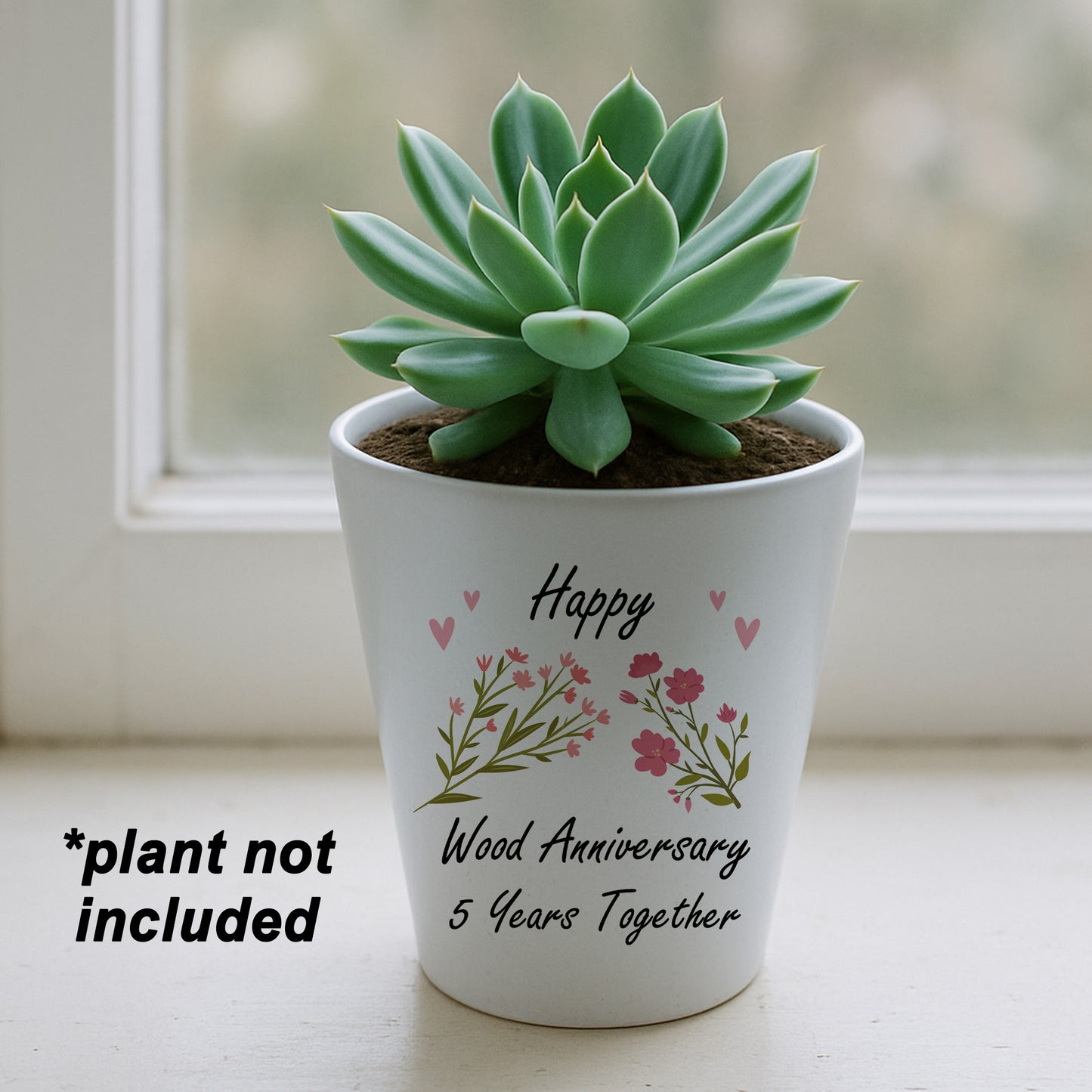 5th Wedding Anniversary Gifts For Wife Couple Gift Plant Pot