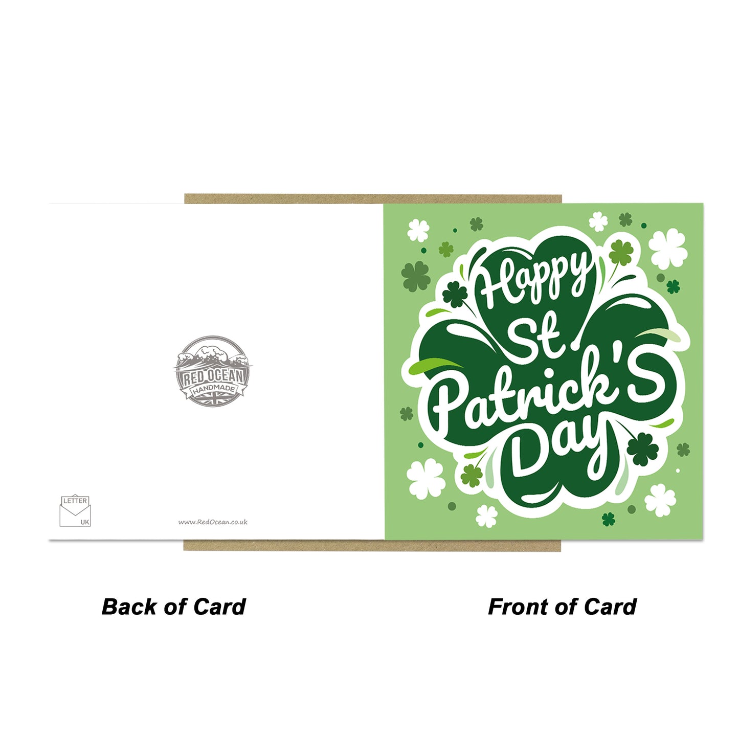 Happy St Patrick’s Day Card Irish Day Card With Shamrock