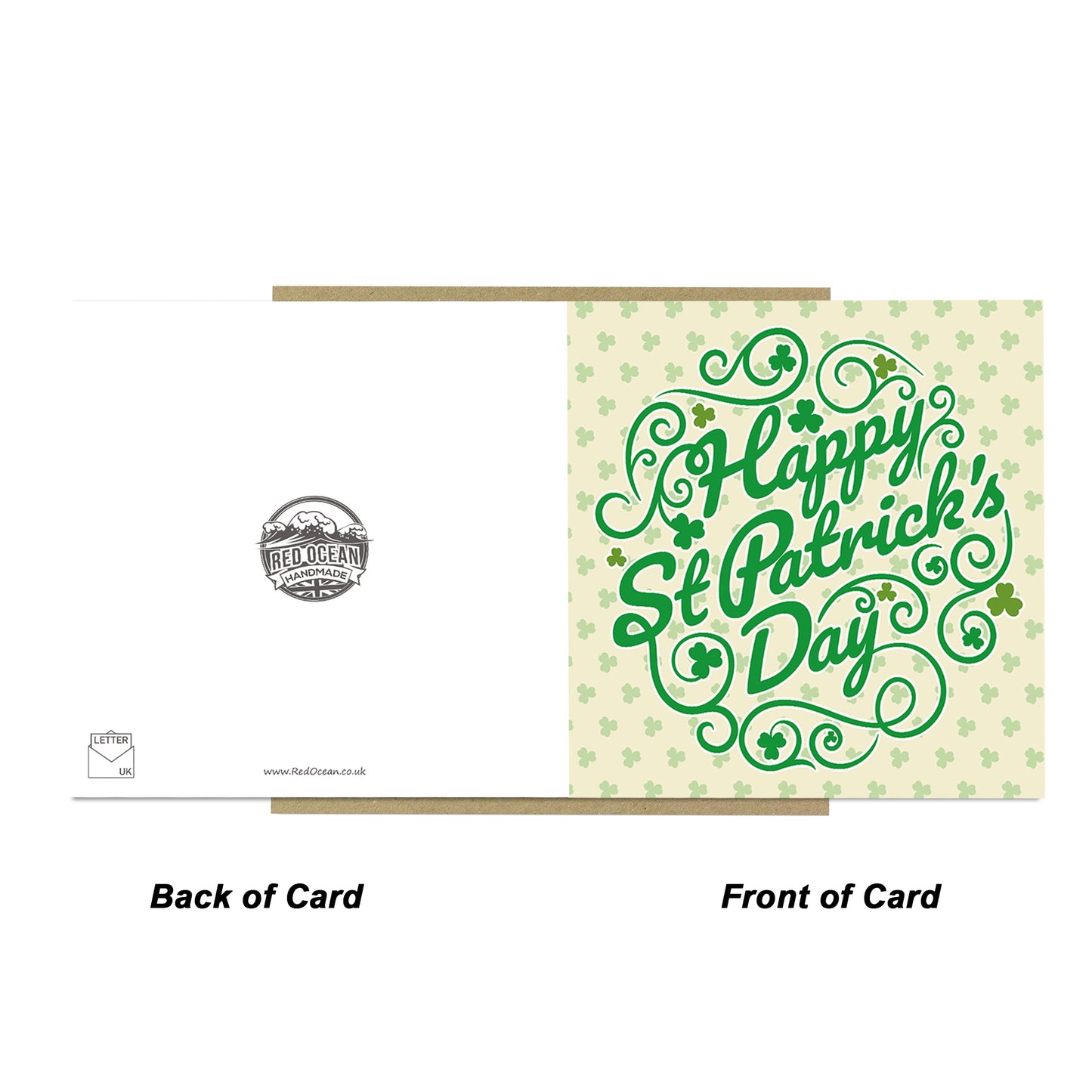 St Patricks Day Card Irish Day Cards with Shamrock Family Friend