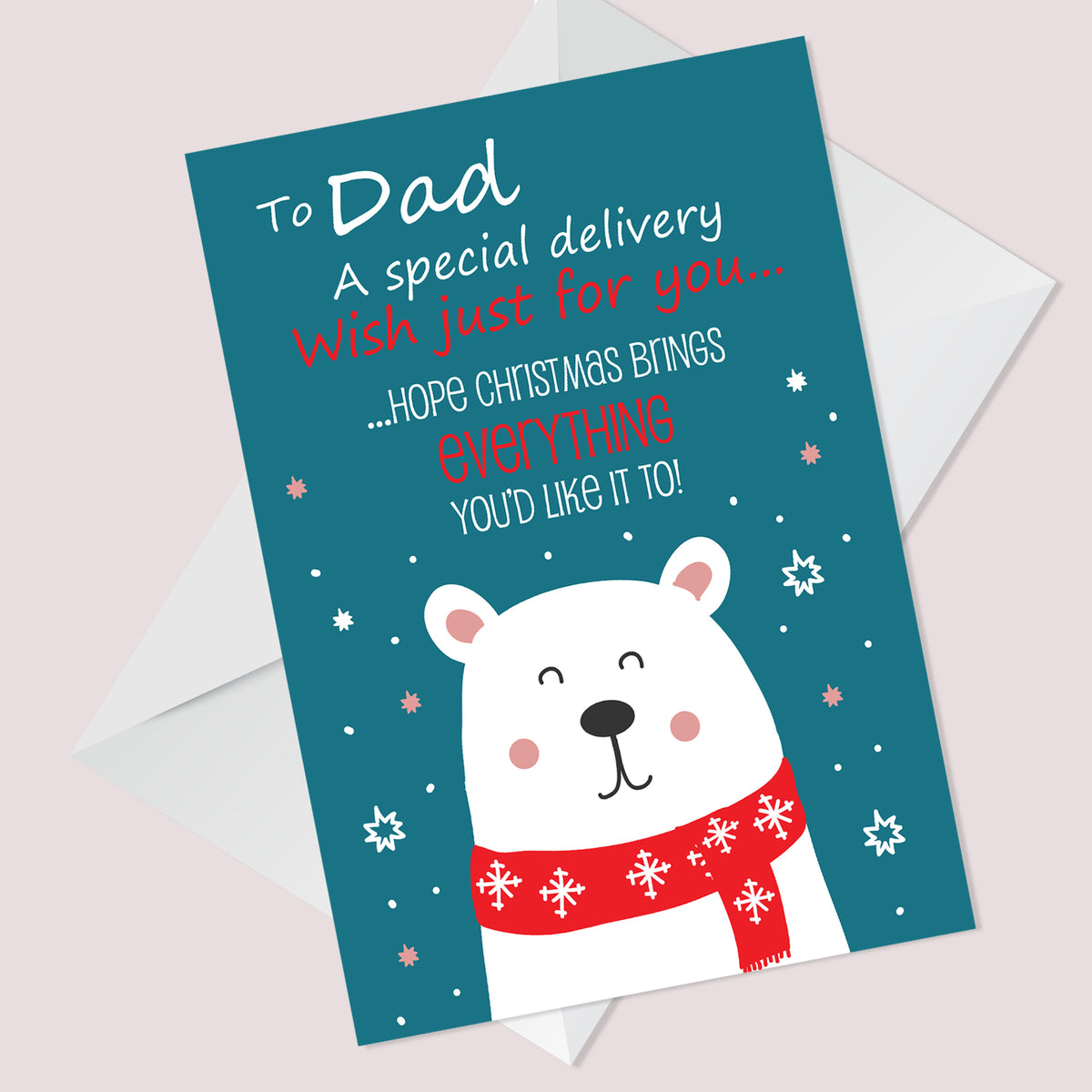 Special Christmas Cards For Dad Christmas Card Novelty Card