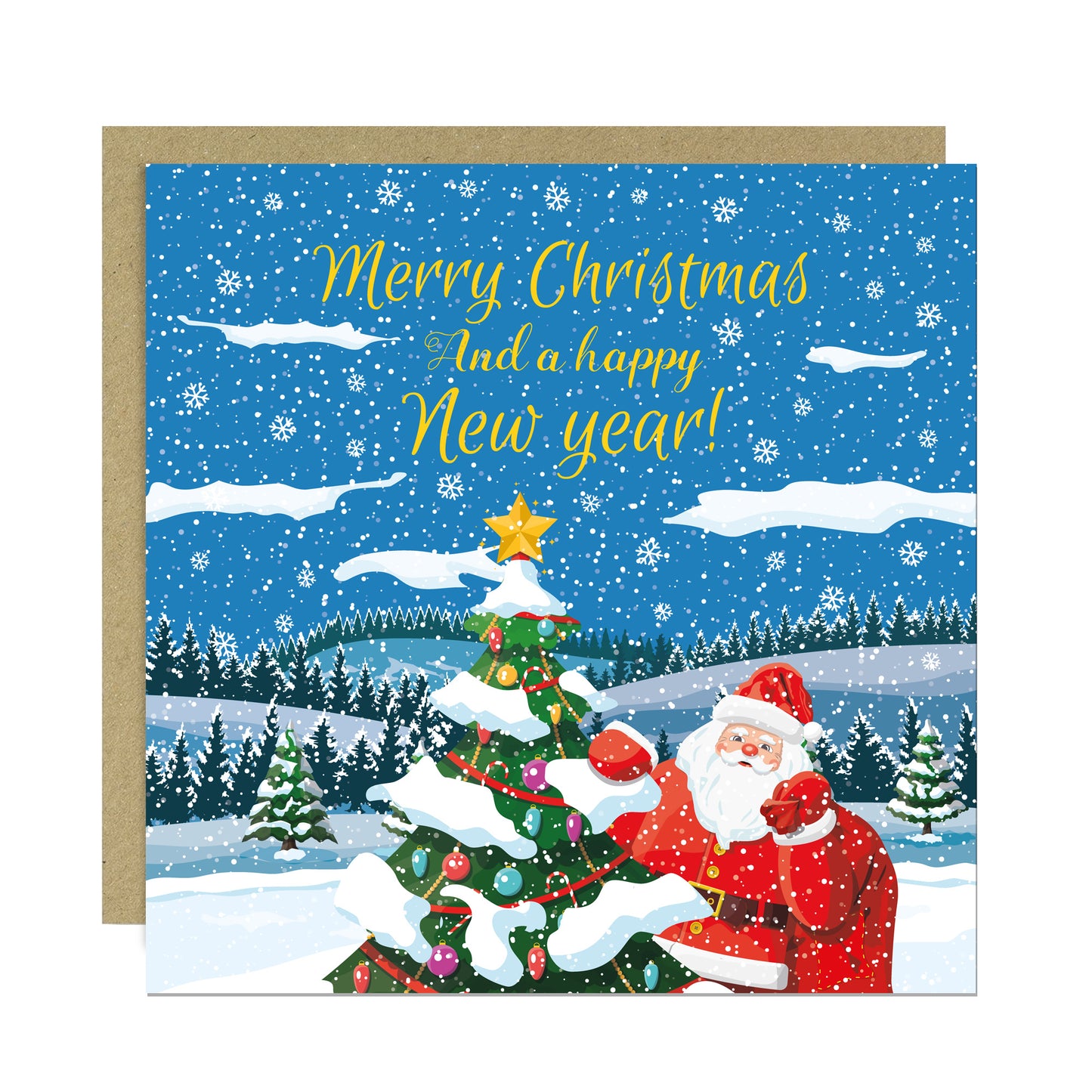 Christmas Cards Multipack of 6 Xmas Santa Cards For Family