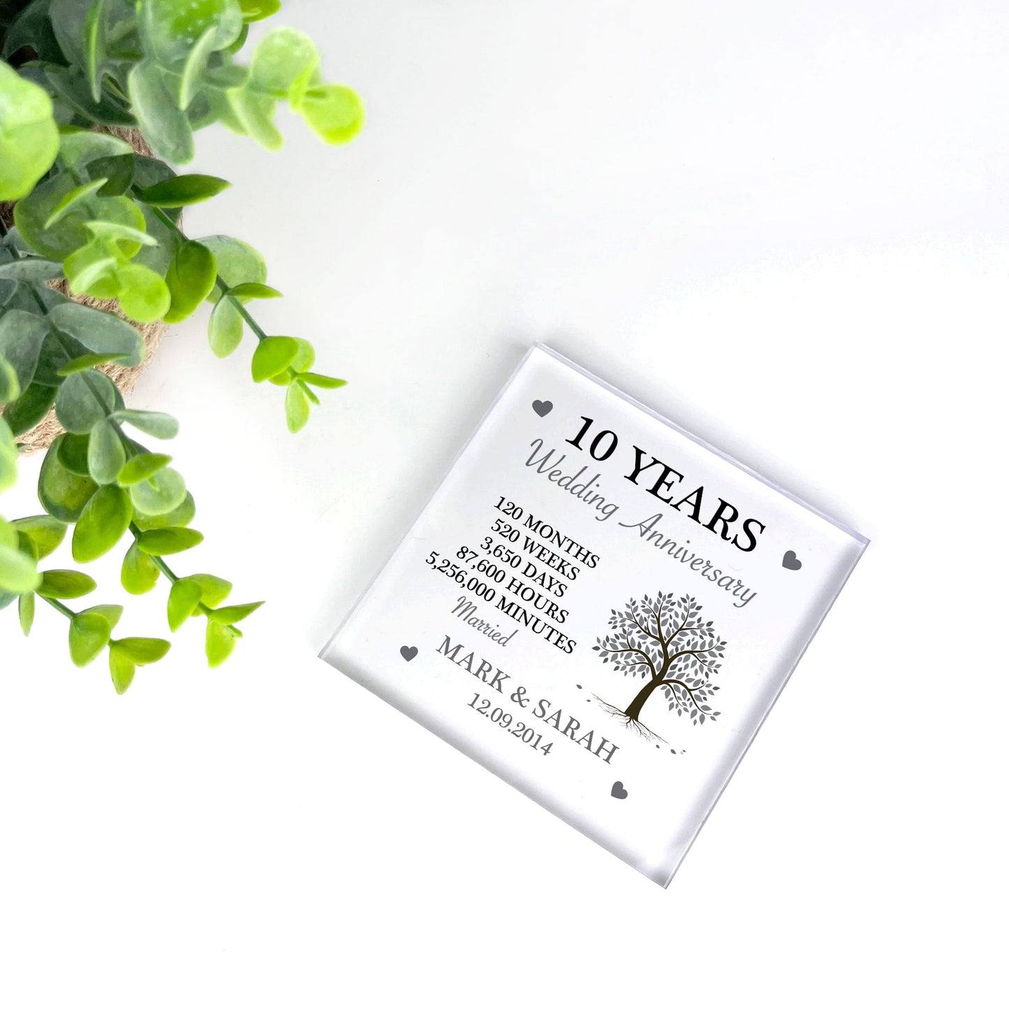 Personalised 10th Anniversary Gift Husband Wife Anniversary Gift