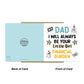 FUNNY Fathers Day Card For Dad Fathers Day Card From Daughter