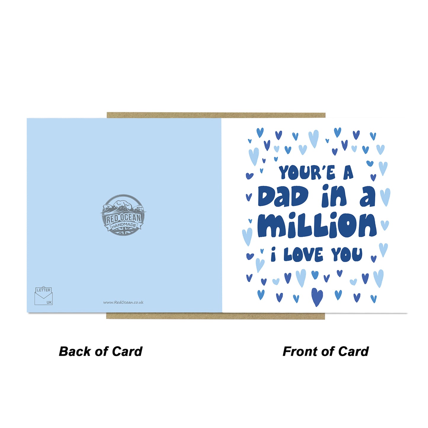 Card For Dad For Fathers Day DAD IN A MILLION Card With Envelope