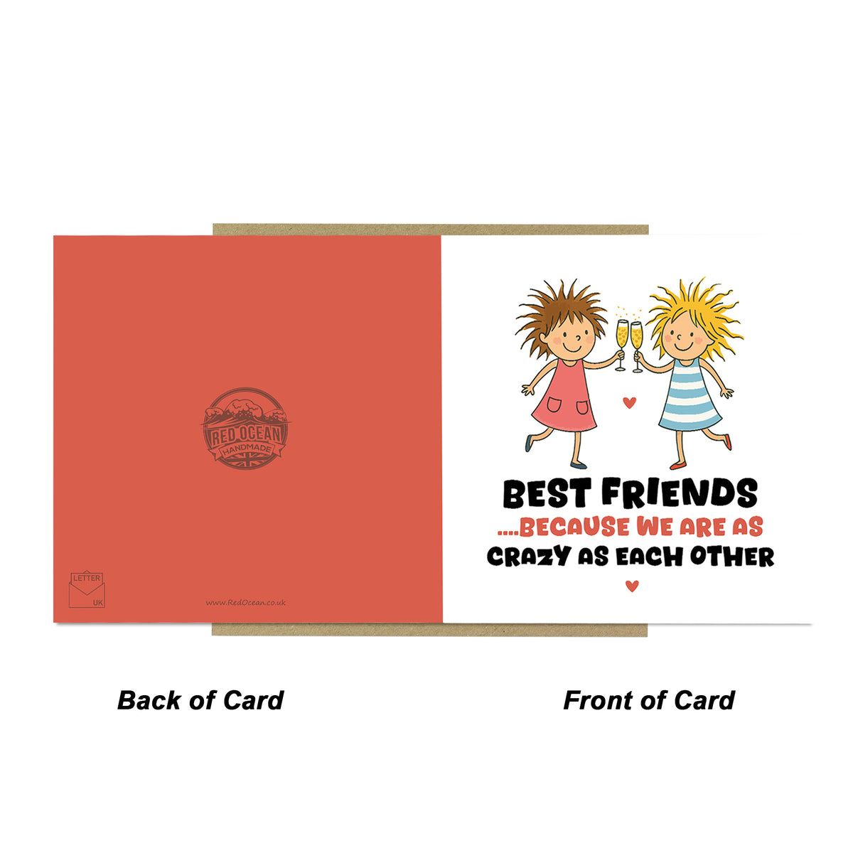 Funny Card For Best Friend CRAZY AS EACH OTHER Xmas Birthday