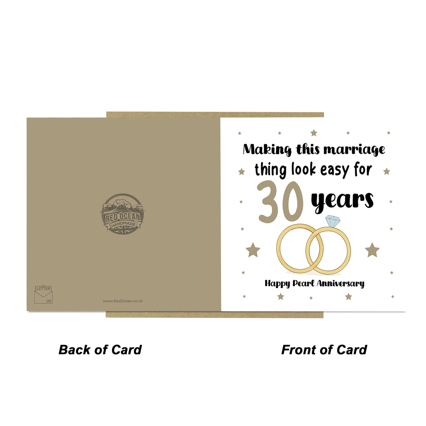 30th Wedding Anniversary Card For Husband Wife Couple